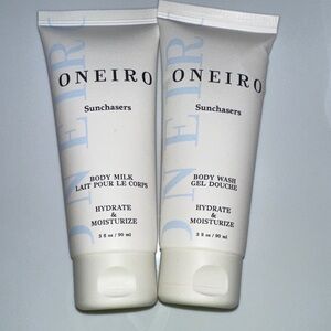 ONEIRO Sunchasers Body Milk and Body Wash Set - White